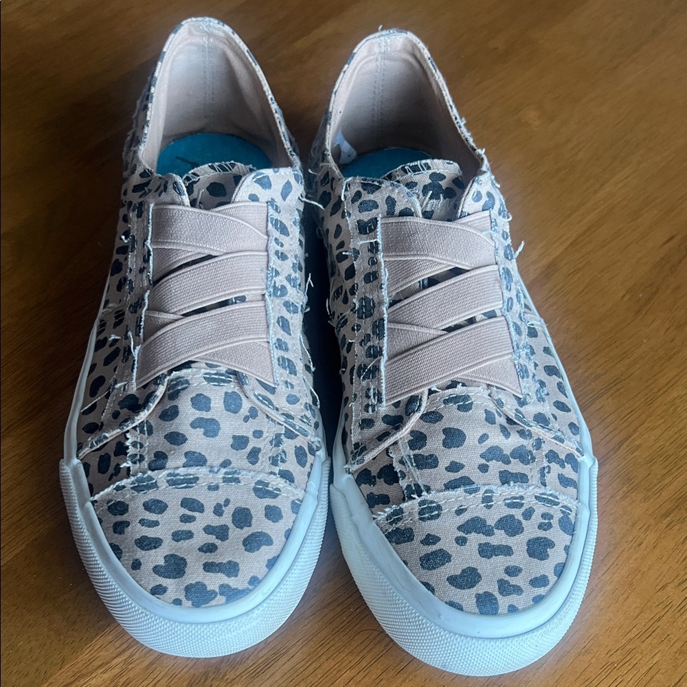 Blowfish Leopard Print Sneakers with Beige Accents